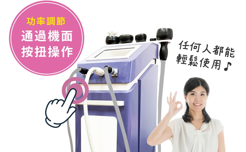 功率調節 通過機面按扭操作 \任何人都能輕鬆使用♪/
