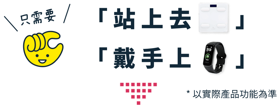 \只需要/ 「站上去」「戴手上」