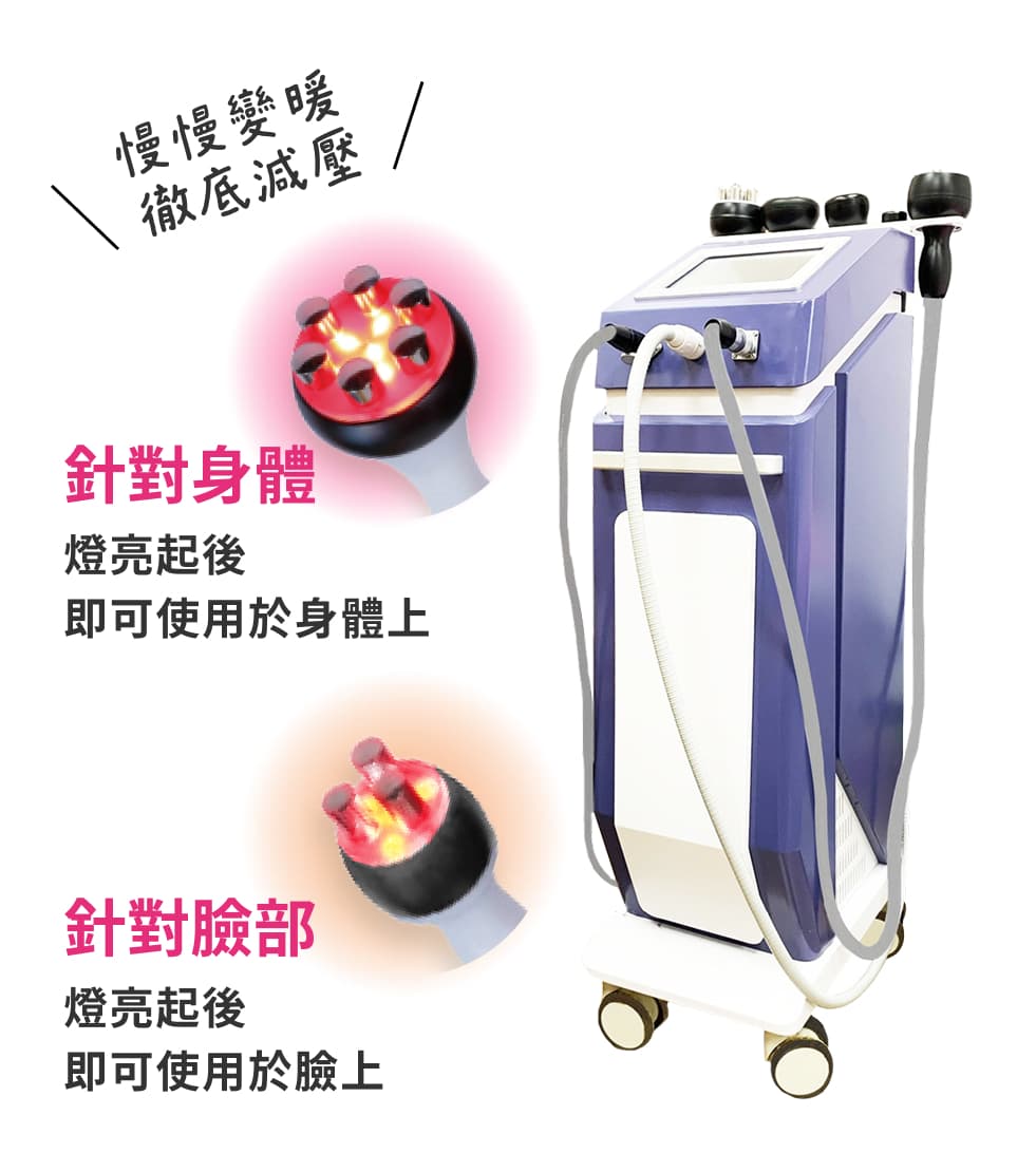 \慢慢變暖徹底減壓/[針對身體]燈亮起後即可使用於身體上[針對臉部]燈亮起後即可使用於臉上